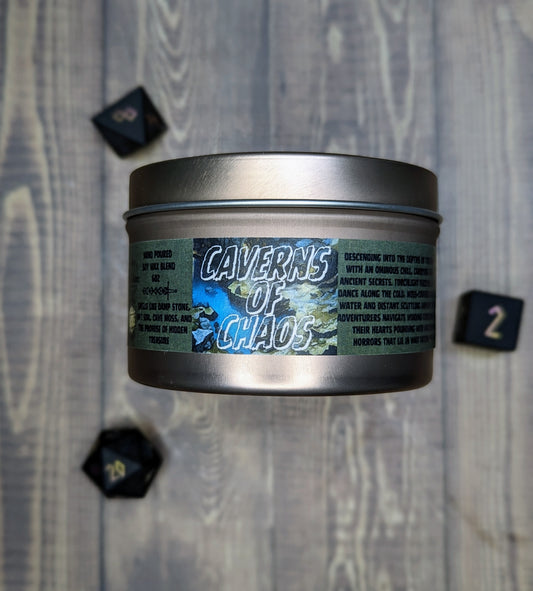Caverns of Chaos 6oz Metal Tin